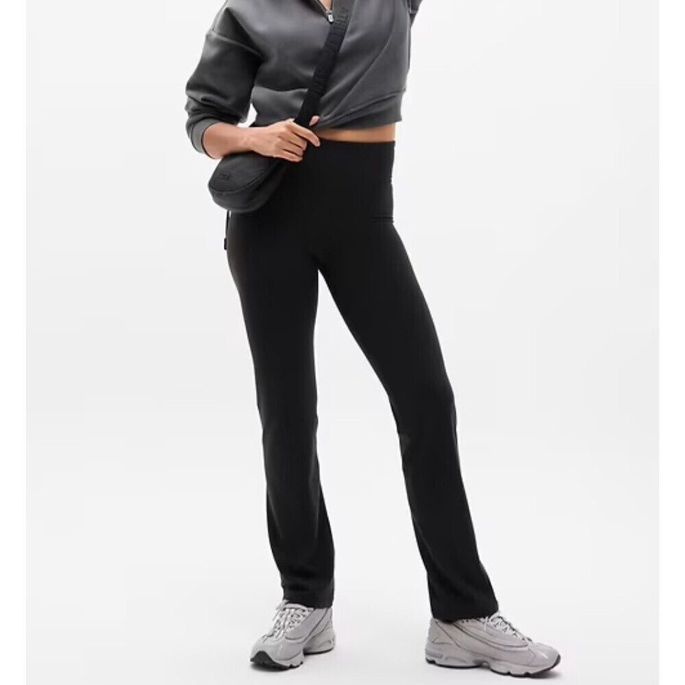 Athleta Elation Ultra High Rise Straight Leg Pant Black Size XL